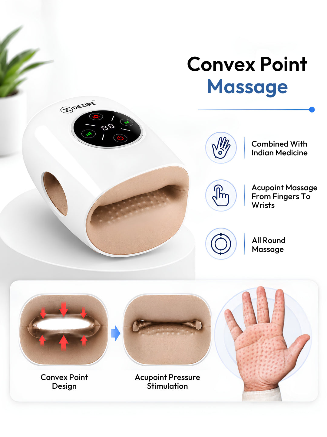 Dezire Hand Massager with Heat & Air Compression